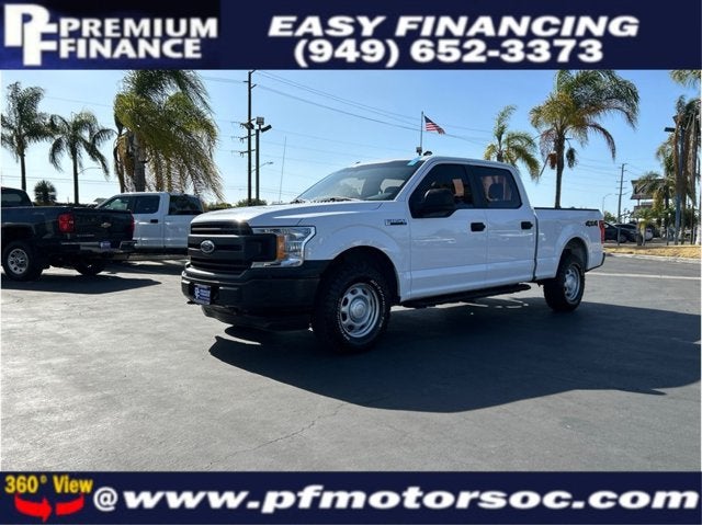 2018 Ford F-150 XL 4X4 5.0L BACK UP CAM CLEAN in White — front three-quarter view