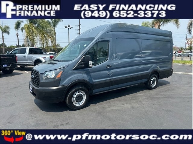 2019 Ford Transit Van 250 EXTENDED HIGH ROOF CARGO CLEAN BACK UP CAM R in Blue — front three-quarter view