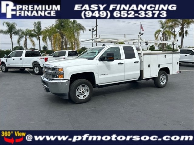 2019 Chevrolet Silverado 2500HD 2500 WORK TRUCK UTILITY BACK UP CAM 1OWNER CLEAN in Summit White — front three-quarter view